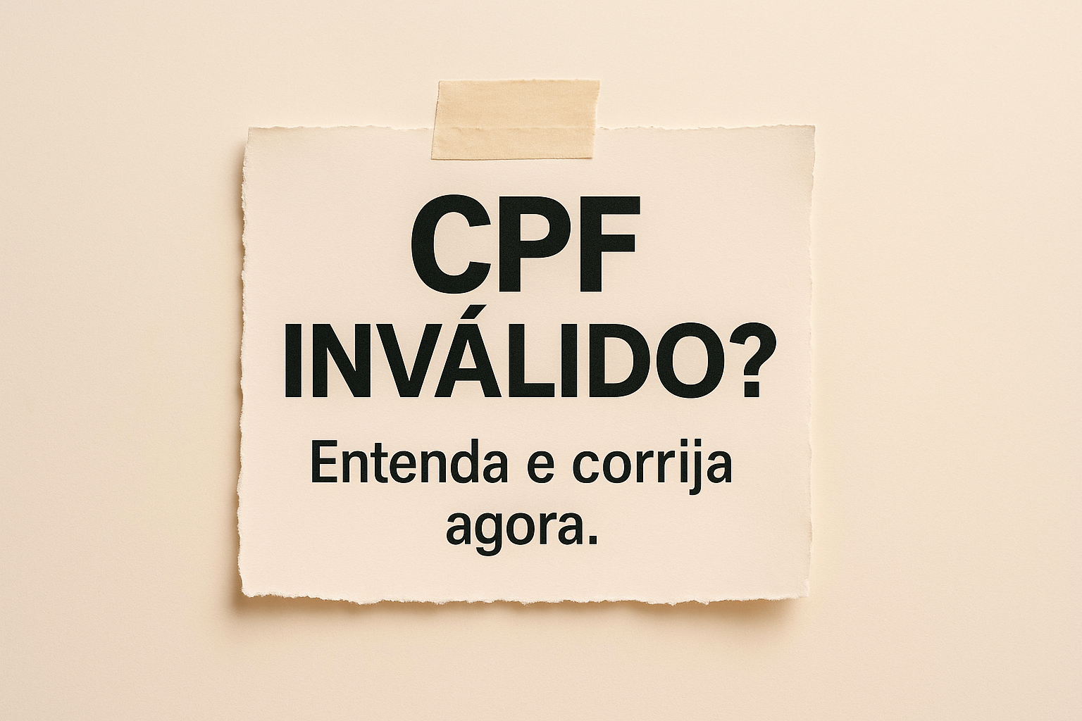 CPF Inválido