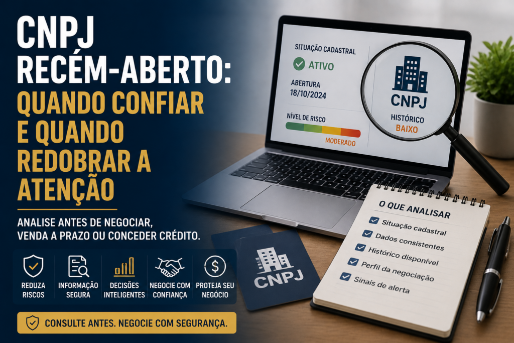 cnpj recem aberto e o reforço de atenção