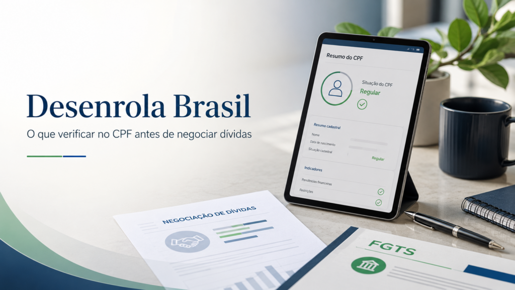 Desenrola Brasil: o que verificar no CPF antes de negociar dívidas